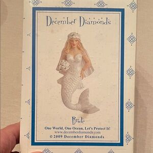 December Diamonds Mermaid Bride Christmas Ornament